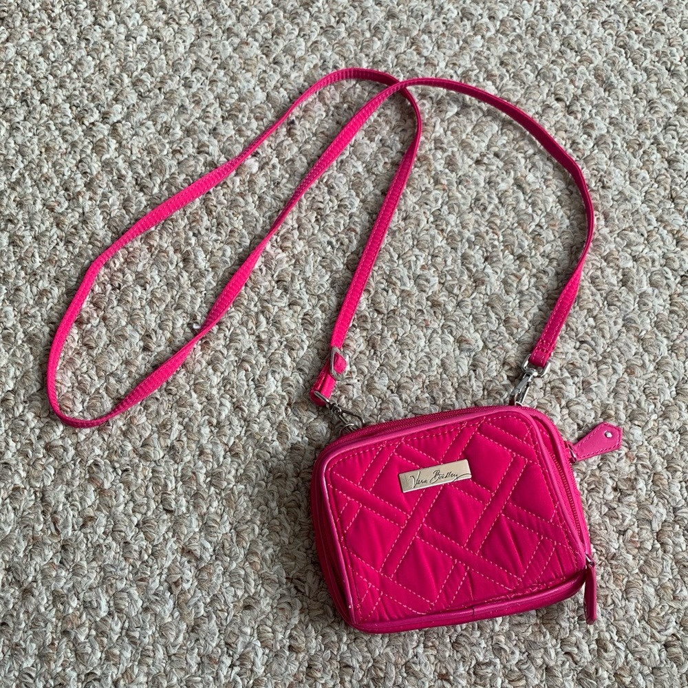 Pink Vera Bradley Crossbody Wallet